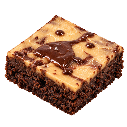 Tarta Brownie Salted Caramel Ganache — imagen sin fondo